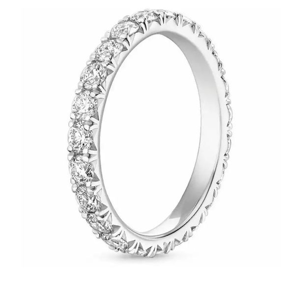 Round brilliant eternity wedding band - Picture 2 of 10